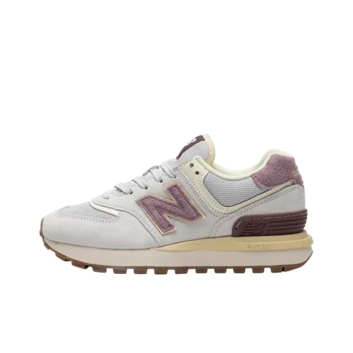 New Balance NB 574 Амортизация Устойчивость к истиранию Легкий Низкий Топ Беговые кроссовки Унисекс Серый Белый