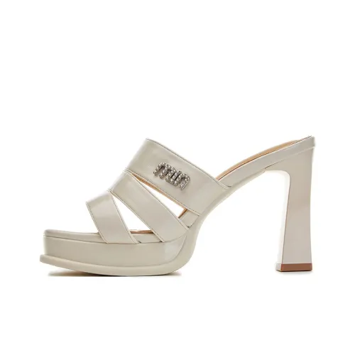 POOQ Резиновая подошва устойчивая к истиранию слипоны женские