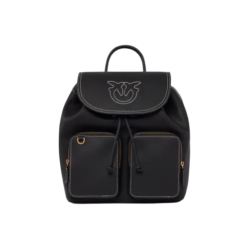 PINKO Love Birds series Рюкзак из коровьей кожи маленький женский черный