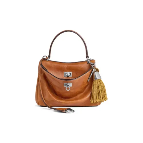 Balenciaga Rodeo Sheepskin One Shoulder Bag Mini Women's Brown