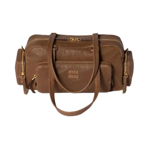 MIU MIU Sheepskin Сумка через плечо Женская Коричневая
