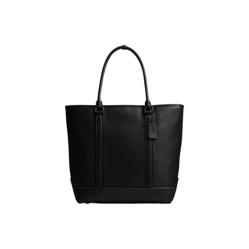 COACH Metropolitan Кожа Тоут Сумка Сумка для покупок Сумка на плечо Большая Мужская Черная