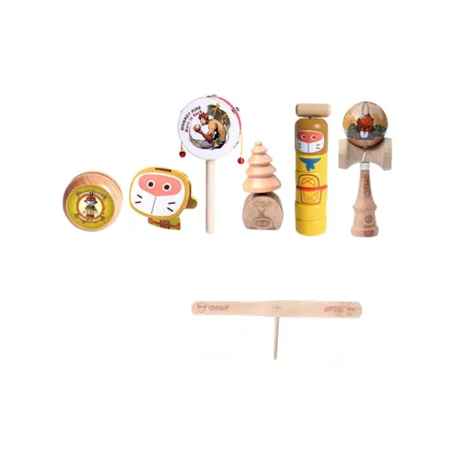 Деревянная семья Wooden Play Family Big Герой Returns Винтаж Игрушки