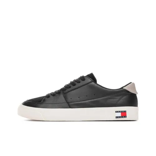 Tommy Hilfiger Tommy Jeans Vulcanized Slip-Resistant Low Top Skateboard Shoes Men's Black Томми Хилфигер Томми Джинс Вулканизированные противоскользящие низкие топ скейтборд обувь мужская черная