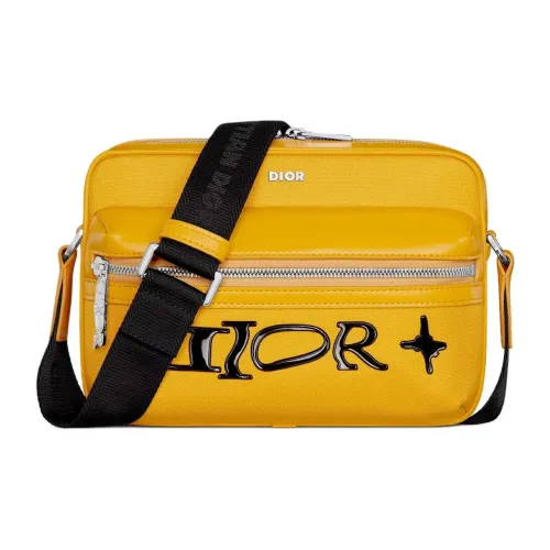 DIOR Rider 2,0 Технологичная ткань Курьерская сумка Сумка через плечо Мужская Желтая