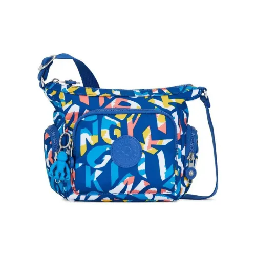 Kipling Переработанный полиэстер Сумка через плечо Мини Женская Синяя и Многоцветная