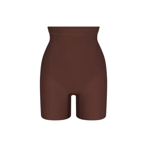 SKIMS SS25 Центральная часть Ядерный SCULPT MID Шаговый шов Короткий Корректирующее белье Низ Женские Какао Какао