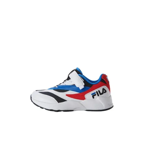 FILA KIDS Противоскользящий низкий топ Детская беговая обувь Легенда Синий FILA Белый Детский