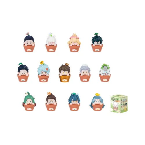 Non Human x LUMINGSHIJIE Радость Цветочный дизайн Сад Коллекция POPPY Бобовый Слепые коробки Один Mystery Коробка Целая коробка 12 шт