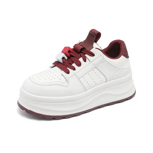 JOSINY Скейтборд Кроссовки Низкие Белые Красные Женские