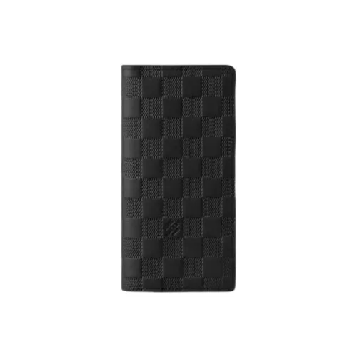 LOUIS VUITTON Brazza Infini Кожа Кошелек Мужской Черный