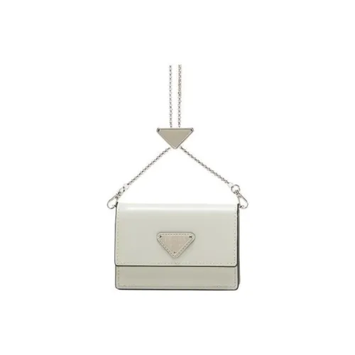 PRADA Кошелек из коровьей кожи держатель для карт держатель для карт женский белый