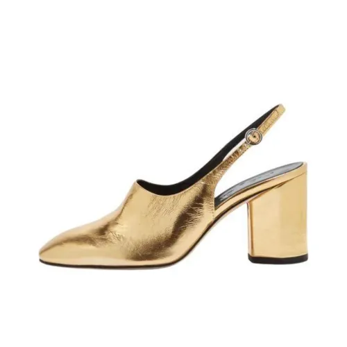 Aeyde Jamila Грубый каблук Высокие каблуки 7,5 см Женские Золотой