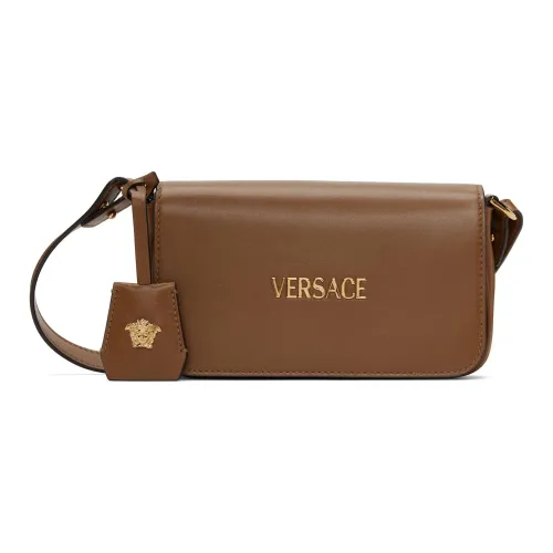 VERSACE Lambskin Сумка через плечо Mini Женская Коричневая