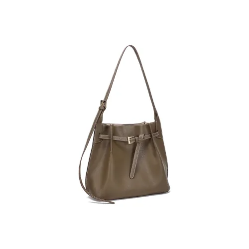 BEMIX PETS Корова Кожа Плечевая Сумка Стандартная Женская Слон Серый Мулан Красный