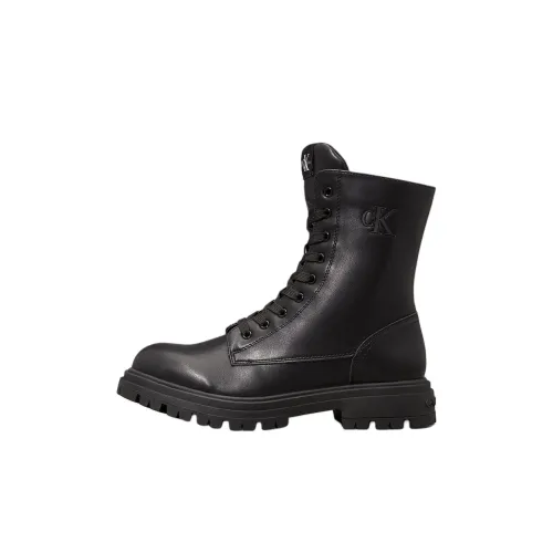 CKJ CALVIN KLEIN JEANS Высокие детские ботинки черного цвета для малышей