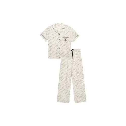 Victoria's Secret Pajama Комплект Женский Черный Буква