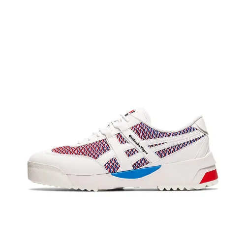 Onitsuka Tiger Delegation EX Slip-resistant Abrasion-resistant and Balanced Low Top Casual Shoes Unisex Red Blue Onitsuka Tiger Delegation EX Противоскользящая Износостойкая и Сбалансированная Низкая Повседневная Обувь Унисекс Красный Синий