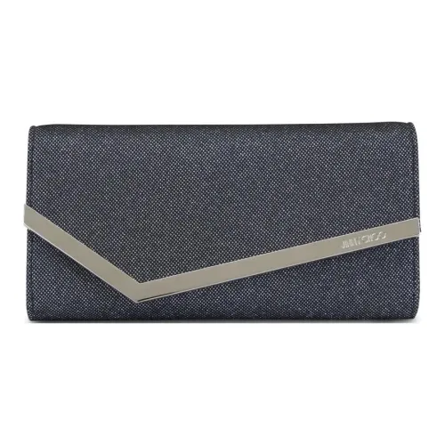 Jimmy Choo Canvas Clutch Unisex Navy Blue