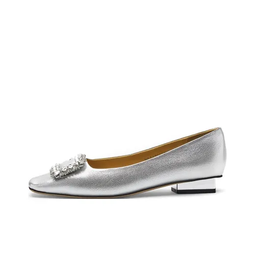 NINE WEST Женские повседневные туфли, серебристый, женские