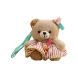 Юбка с розовыми полосами и подвеской в виде медвежонка