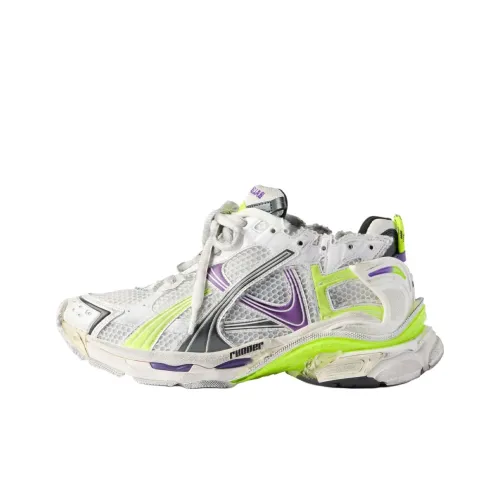 Balenciaga Runner Low Топ Толстая подошва Кроссовки Мужские Белый Серый Желтый Фиолетовый