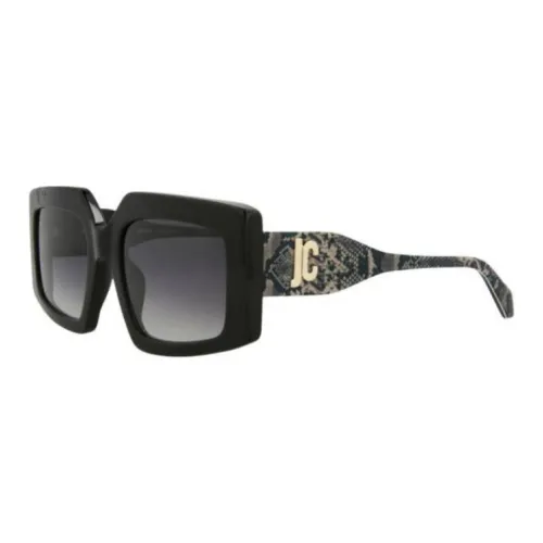 Just Cavalli Пластик Нерегулярная форма Солнцезащитные очки Женские Черный