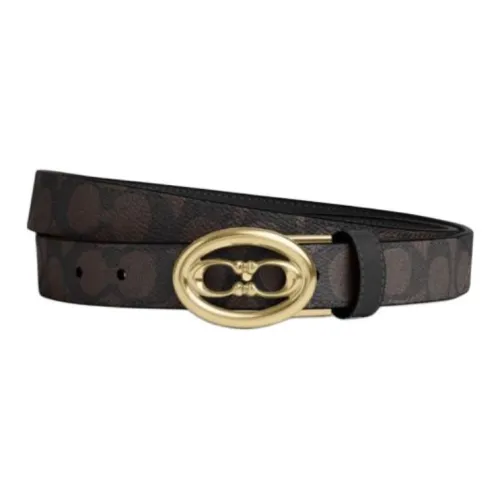 COACH Ремни из коровьей кожи женские орехового цвета ширина 2,5 см