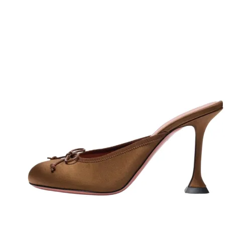 AMINA MUADDI Домашние тапочки 9,5 см Женские Мокко