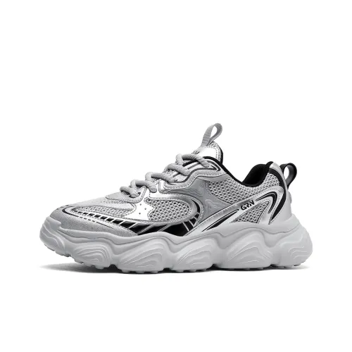 K Bird Shock Absorbers Slip-resistant Abrasion-resistant Low Top Footwear Unisex Кроссовки K Bird Shock Absorbers против скольжения устойчивые к истиранию низкий топ с подошвой типа "толстая подошва" унисекс