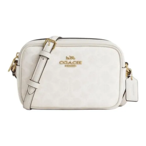 COACH Jamie Искусственная кожа Camera Сумка Сумка через плечо Мини Женская Белая и Мел Белый