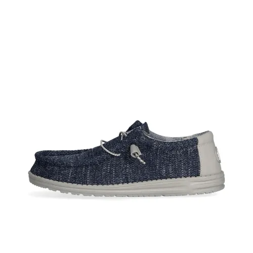 Heydude Мужские повседневные туфли Low Top Серый Синий Мужской