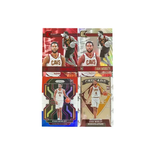 PANINI 2021 22 Рыцарь Новые Звезды Эван Mobley Новые Звезды Серебряная складная карта Трехцветные складные спортивные карты 4 шт