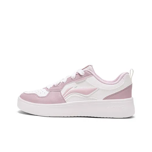 LINING Легкие Дышащие Увеличение Высоты Низкие Кроссовки для Скейтбординга Женские Айвори Розовые