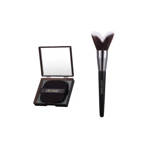 GECOMO Chin Контуринг Щетка + Масло-абсорбирующая бумага Комбо Включает Зеркальце Розового цвета Инструмент для макияжа
