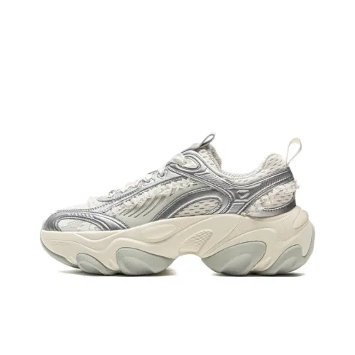 LiNing Противоскользящее и Износостойкое Покрытие Низкий Топ Casual Женские Серебряный Белый