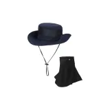 Темно-синяя шляпа + черные маски для лица