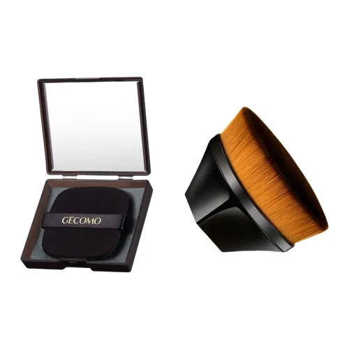 GECOMO Размер 55 Плоский носок Foundation Щетка + Масло Absorption Бумага Комбинация С подарками Зеркальце Розовый Инструмент для макияжа