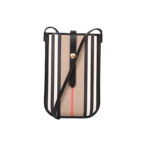 Burberry Чехол для телефона из кожи женский черный и розовый