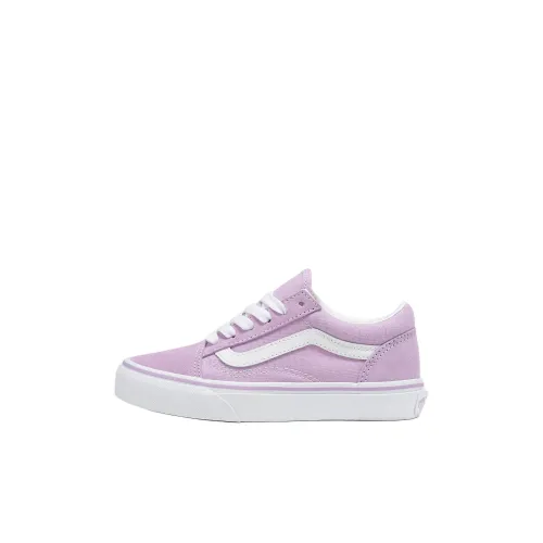 Vans Old Skool Collection Детские Скейтбординги Низкие Топы Фиолетово-Белые Kids