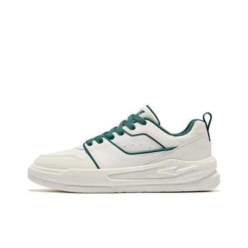Erke Slip-Resistant Abrasion-Resistant Low-Top Skateboard Shoes Men's Microcrystalline White Mountain Green Эрке Slip-Resistant Abrasion-Resistant Низкие Кроссовки для Скейтбординга Мужские Микрокристаллический Белый Горный Зеленый