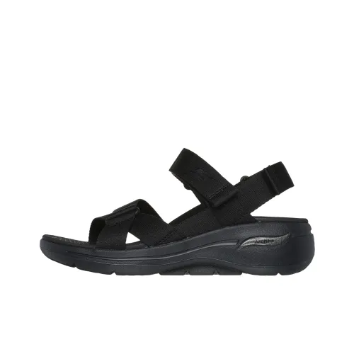 Skechers Go Walk Arch Fit Пляжные сандалии Женские Черный