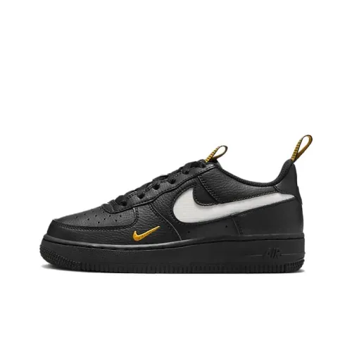 Nike Air FORCE 1 LV8 Slip-resistant Abrasion-resistant Low Top Детские Скейтбординги Черный