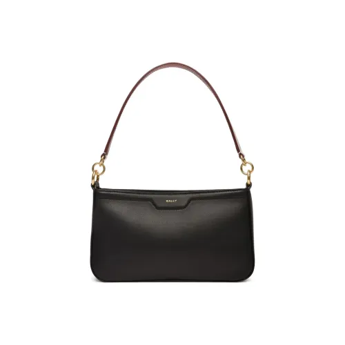 BALLY Телячья кожа Портативный Crossbody Сумка Сумка через плечо Маленькая Женская Черная