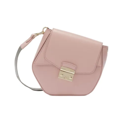 Furla Metropolis Collection Кожа Сумка через плечо Сумка на плечо Мини Женская Розовая