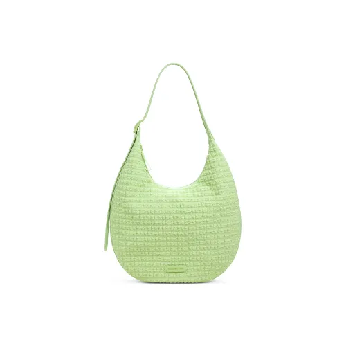 CHARLES KEITH ПУ (полиуретан) текстильная смесь сумка через плечо большая женская морозный белый зестый зеленый