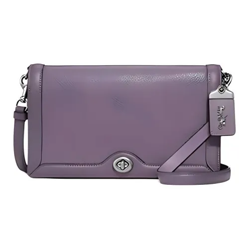 COACH Riley Коровья кожа Сумка через плечо Средний Женский Фиолетовый