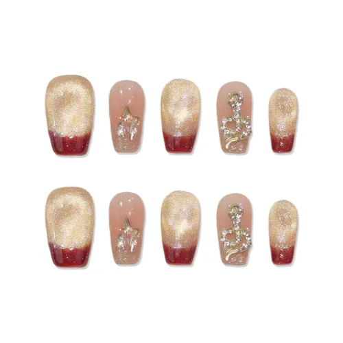 XIAMEIYU Золотой Покрытый Змеиный Глаз Паве Ромб Ручной Осветляющий Фальшивая Бровь Короткий ЛАДДЕР Золотой Градиент