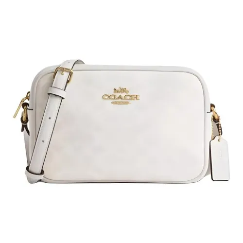 COACH Jamie Покрытие Холст Сумка через плечо Сумка на плечо Маленькая Женская Белая