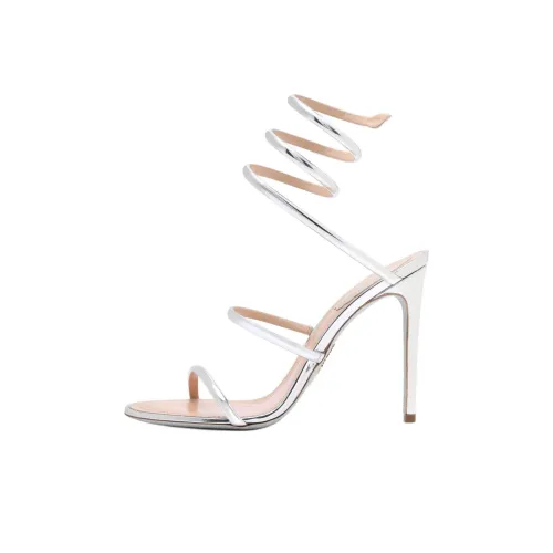 RENE CAOVILLA Cleo One Ремешок Сандалии 10,5 см Женские Серебряные